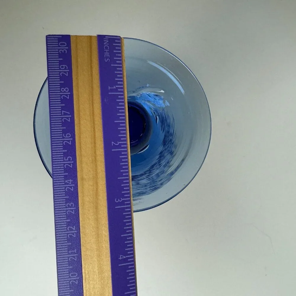Vintage Blue Wine Glass Goblet